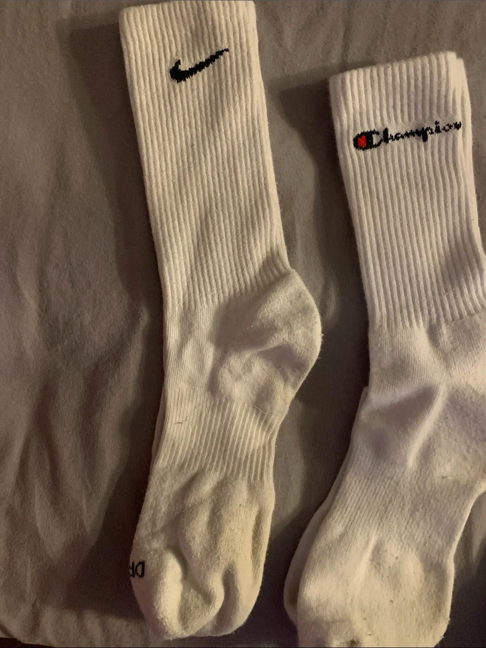 Champion & Nike White Athletic Crew 🧦 4 PAIRS